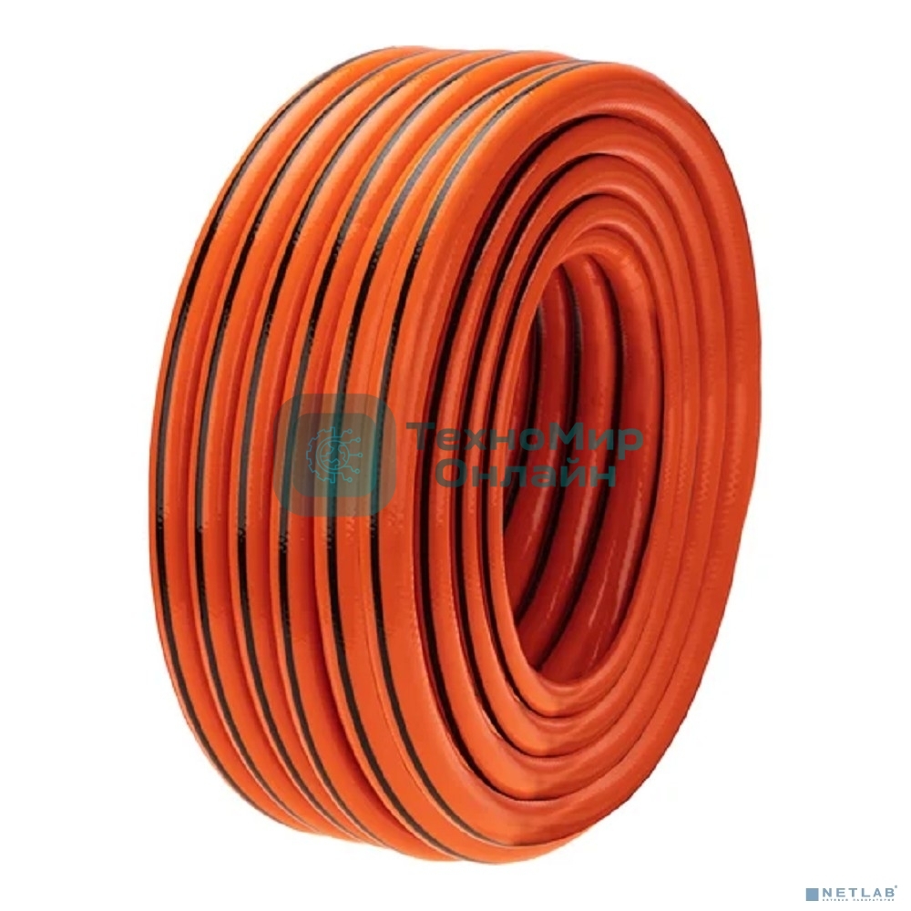 Шланг поливочный ПВХ 3-х слойный армированный 3/4дюйм 25м Профи Плюс ЧЕТЫРЕ СЕЗОНА 62-0229-1