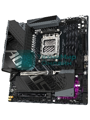 Материнская плата Gigabyte B850M AORUS ELITE WIFI6E, AM5, AMD B850, 4xDDR5, 4xSATA, 2xM.2, 1xPCIe 5.0 x16, 1xPCIe 3.0 x4, 1xDP (v1.4), 1x2.5Gb LAN, Wi-Fi 6E, Bluetooth 5.3, 2xUSB-C 10Gbps, 2xUSB-A 10Gbps, 5xUSB-A 5Gbps, 4xUSB-A 2.0, S/PDIF, 2x3.5 мм, 7.1, mATX