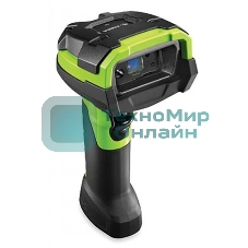 Сканер штрих-кода ручной Zebra DS3678 2D Imager (дальнобойный), беспроводной, USB, Bluetooth, зеленый/черный