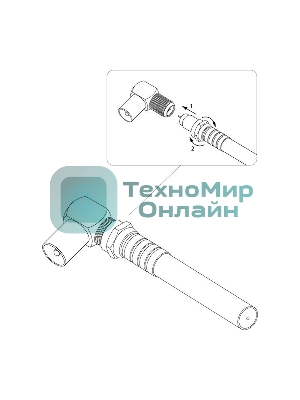 Переход гнездо F-штекер TV угловой Rexant