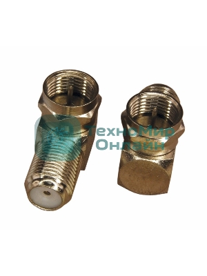 Переход штекер F-гнездо F угловой Rexant