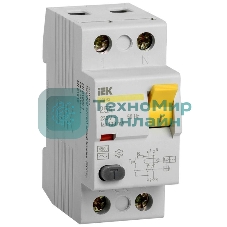Выключатель дифференциального тока (УЗО) IEK MDV10-2-025-100 ВД1-63 2Р 25А 100мА IEK