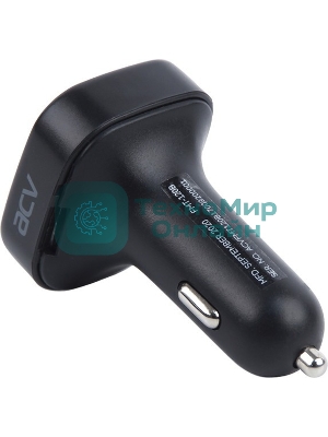 Автомобильный FM-модулятор ACV FMT-120B черный MicroSD BT USB (37574)