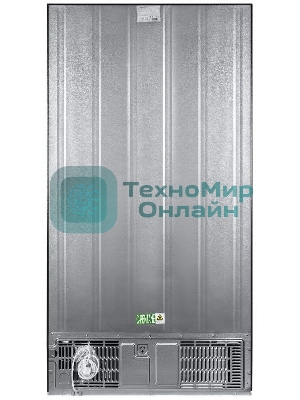 Холодильник Maunfeld MFF177NFSB черный глянц. двухкамерный 263/170л морозилка сбоку, No Frost, Side by Side