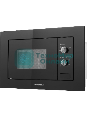 Встраиваемая микроволновая печь Maunfeld MBMO.20.1PGb черный, 20 л, 800 Вт, переключатели - поворотный механизм