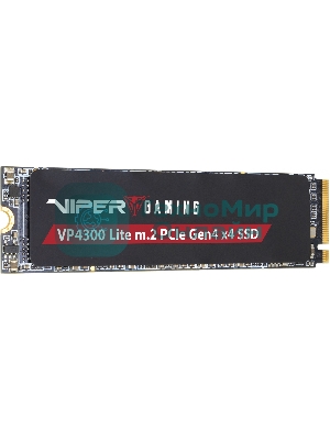 Накопитель SSD Patriot Viper VP4300 Lite, 1Tb, PCIe 4.0 x4, M.2 2280, NVMe, R/W 7400/6400, с радиатором