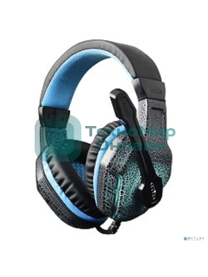 Гарнитура проводная с микрофоном Oklick ZEUS HS-L400G черно-синие 1.8м мониторы оголовье (NO-3000 LED)