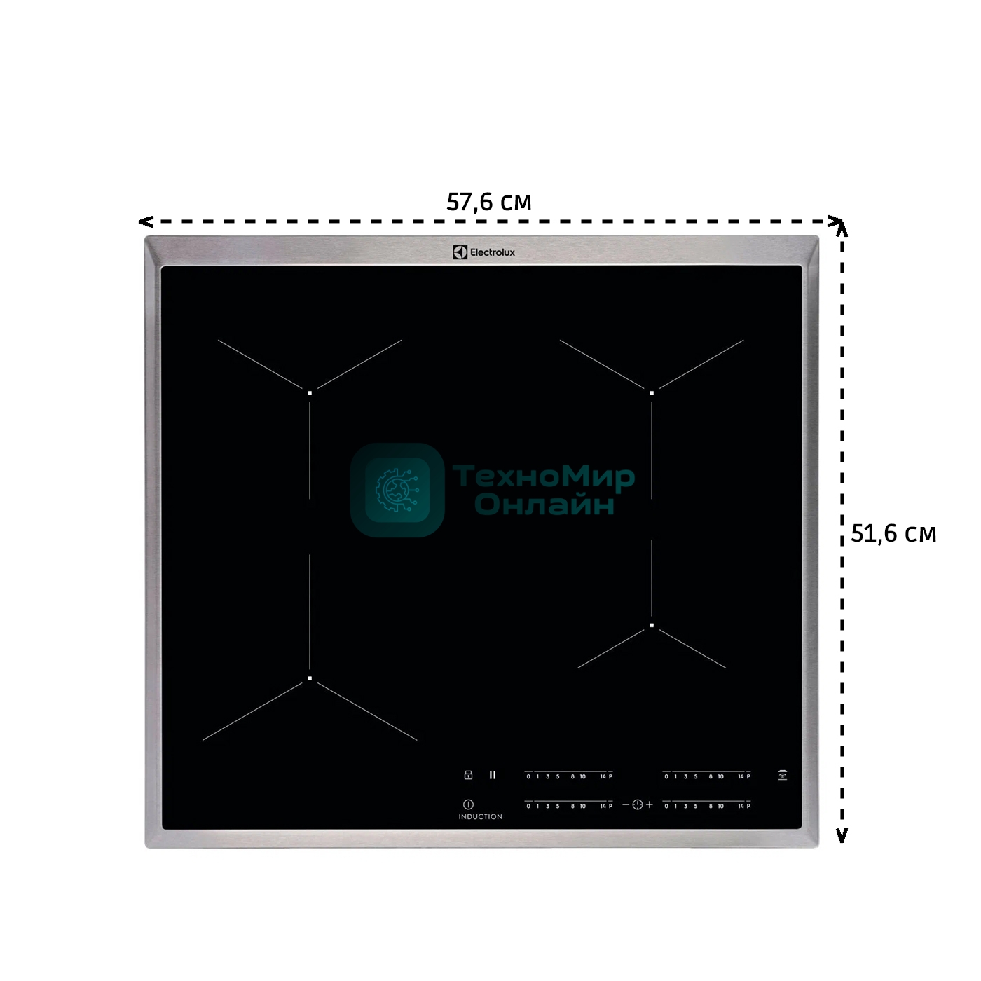 Индукционная варочная панель Electrolux EIT60443X черный