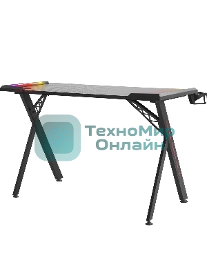 Стол игровой Defender Gamer RGb, подвес круж+гарн., черный, 120