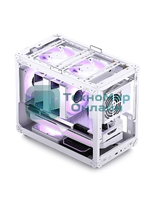 Компьютерный корпус без блока питания JONSBO C6 MAX Handle, Mini-Tower, TG, no fan, 1xUSB-A 3.0 + 1xUSB-C 3.1, mATX, mITX белый
