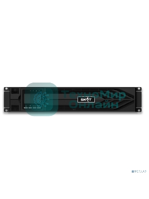 Источник бесперебойного питания Бастион SKAT-UPS 3000-RACK-ON-6X9 P3 Online, синус, 3000ВА/3000 Вт, стойка/на пол, 2xSchuko+1xC19, встр. АКБ 72В (6x9 А·ч), SNMP/USB/RS-232/EPO, доп блок до 4 шт SKAT BC 72/18S3, МПТ (8772)