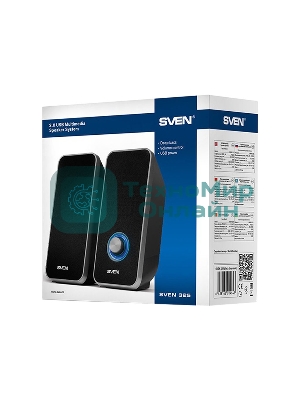 Акустическая система 2.0 SVEN 325, черный, USB, мощность 2x3 Вт(RMS) SVEN 325, черный, USB, акустическая система 2.0, мощность 2x3 Вт(RMS)