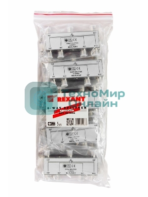 Делитель ТВ х 6 под F разъем 5-1000 МГц Rexant