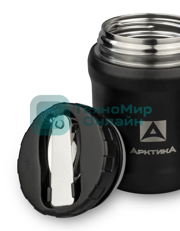 Термос для еды Арктика 311-500 0.5 л. черный, картонная коробка (311-500/BLACK)