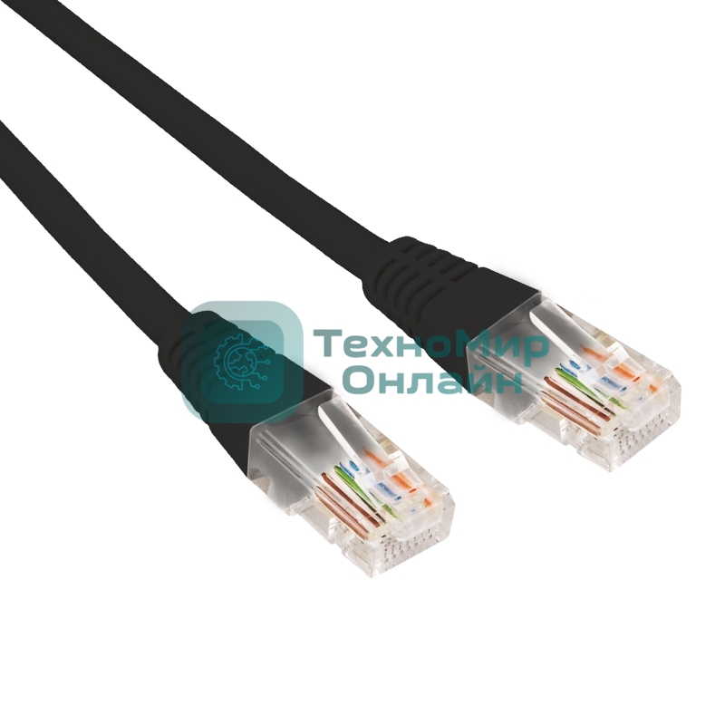 Патч-корд U/UTP Rexant cat. 6, RJ45-RJ45, неэкранированный, 26AWG, LSZH, черный, 3 м