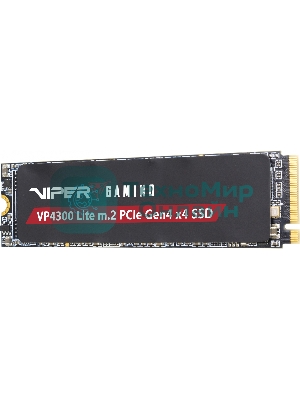 Накопитель SSD Patriot Viper VP4300 Lite, 1Tb, PCIe 4.0 x4, M.2 2280, NVMe, R/W 7400/6400, с радиатором