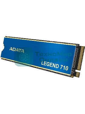 Накопитель SSD ADATA LEGEND 710, 512Gb, PCIe 3.0 x4, M.2 2280, NVMe, R/W 2400/1600, с радиатором