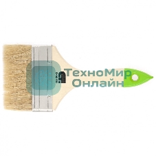 Кисть Сибртех плоская 100 мм, натуральная щетина, деревянная рукоятка