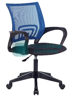 Кресло Бюрократ CH-695NLT синий/черный, сетка/ткань, 120 кг, механизм качания