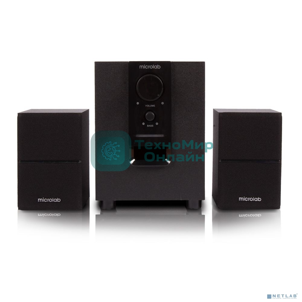 Колонки MICROLAB M-106BT черный 2,5 Вт x2 + 5 Вт, Гармонические искажения: < 0,5% (1 Вт 1 кГц), Частотная характеристика: 35 Гц - 20 кГц, Отношение сигнал/шум: > 70 дБ, Разделение каналов: >40 дБ