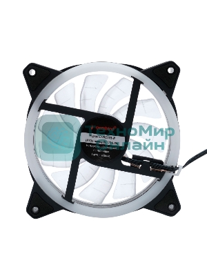 Вентилятор для корпуса Gembird черный, 120 мм, 1200 об/мин, 20.5 дБ, 3 pin