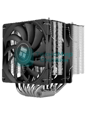 Кулер для процессора Thermalright Royal Knight 120 SE (4-pin PWM, 155мм, Ni/Cu, 6x6мм, 2x120мм, 66.17CFM/59CFM, 25.6dBA/26.1dBA, 1500RPM/1800RPM, S: 1200, 1700, 1851, 115X, AM4, AM5, silver, black)