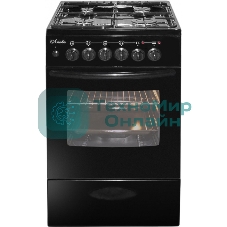 Плита комбинированная Лысьва ЭГ 401 МС-2у черный, конфорок 4 газовых, духовка 57 л, 50 см x 84 см x 60 см