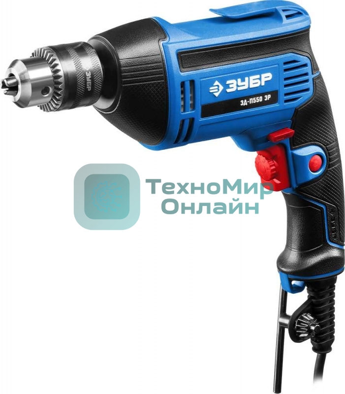 Дрель ударная Зубр ЗД-П550 ЭР 550Вт ключевой реверс