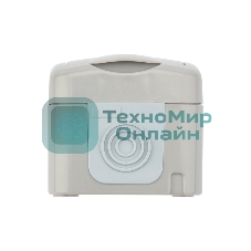 Розетка одноместная Kranz Mini OG IP54, с заземлением, о/у, серая