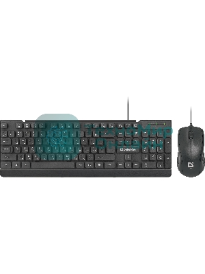 Комплект клавиатура+мышь Defender York C-777 проводной, USB, 1000 DPI, чёрный