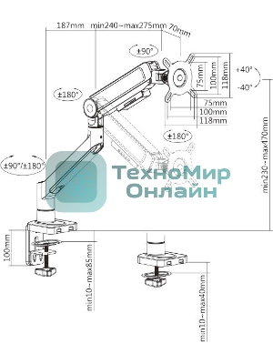 Кронштейн для мониторов Ultramounts UM732W белый/коричневый 17
