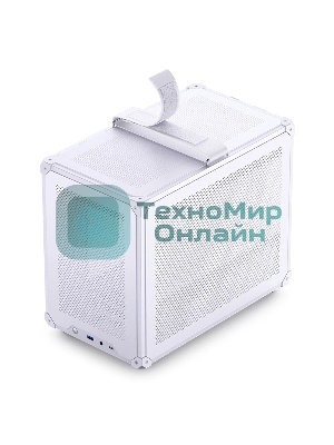 Компьютерный корпус без блока питания JONSBO C6 MAX Handle, Mini-Tower, TG, no fan, 1xUSB-A 3.0 + 1xUSB-C 3.1, mATX, mITX белый
