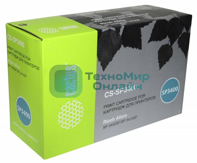 Картридж лазерный Cactus CS-SP3400 черный (5000 стр.) для Ricoh Aficio SP 3400/3410/3400n/3410dn/3400sf/3410sf