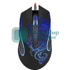 Мышь проводная Defender Venom GM-640L черный, 3200 dpi, USB, кнопки - 8