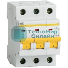 Выключатель автоматический модульный 3п B 32А 4.5кА ВА47-29 IEK MVA20-3-032-B