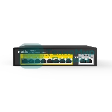 Коммутатор Netis P110C 10-портовый PoE+ коммутатор Fast Ethernet/8*PoE+ 2 порта 802.3af/802.3at