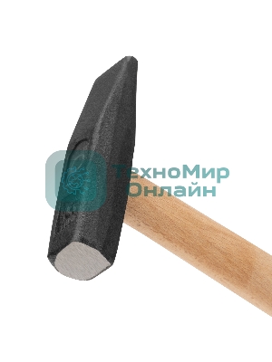 Молоток Сибртех 10211 слесарный, 200 г, квадратный боек, деревянная рукоятка