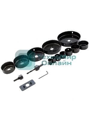 Набор коронок Matrix набор кольцевых пил по дереву 19-127мм 12 предм.