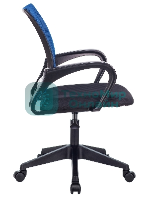Кресло Бюрократ CH-695NLT синий/черный, сетка/ткань, 120 кг, механизм качания