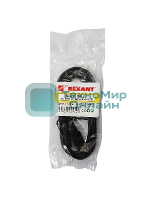 Кабель USB Rexant (шт. micro USB - шт. USB A) 1.8 м, черный