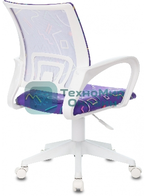 Кресло Бюрократ BuroKIDS 1 W Sticks 08 фиолетовый, ткань, 120 кг