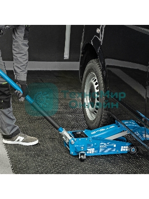 Домкрат гидравлический подкатной Stels 3 т, 120-450 мм, быстрый подъем, проф.