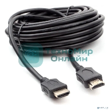 Кабель HDMI Cablexpert CC-HDMI4L-10M, 10м, v2.0, 19M/19M, серия Light, черный, позол.разъемы, экран, пакет