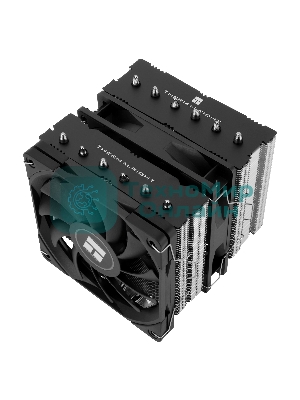 Кулер для процессора Thermalright Royal Knight 120 SE (4-pin PWM, 155мм, Ni/Cu, 6x6мм, 2x120мм, 66.17CFM/59CFM, 25.6dBA/26.1dBA, 1500RPM/1800RPM, S: 1200, 1700, 1851, 115X, AM4, AM5, silver, black)
