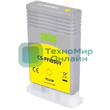Картридж струйный Cactus CS-PFI030Y PFI-030Y желтый (55мл) для Canon imagePROGRAF TA-20/30