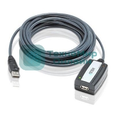 Кабель удлинитель активный(с усилителем) USB 2.0 AM/AF 5m, ATEN UE250-AT, 4 pin, опрессованный, серый