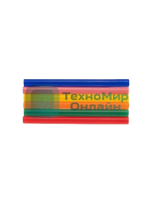 Клеевые стержни Rexant, Ø7 мм, 100 мм, цветные, 12 шт., блистер