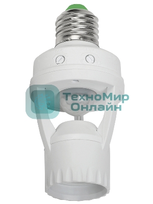 Датчик движения ДД 045 E27 60Вт угол обз. 360град. 6м IP20 бел. IEK LDD10-045-60-001