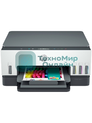 МФУ струйное HP Smart Tank 670, A4, цветной, печ. до 12 стр/мин., 4800x1200 dpi (печ.), 1200x1200 dpi (скан.), Bluetooth, USB Type-A, Wi-Fi