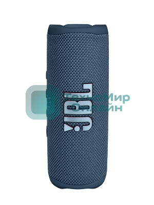 Портативная акустика JBL Flip 6 синий, Bluetooth 5.1, время воспроизведения 12 ч, емкость аккумулятора 4800 mAh, время заряда 2,5 ч, синий